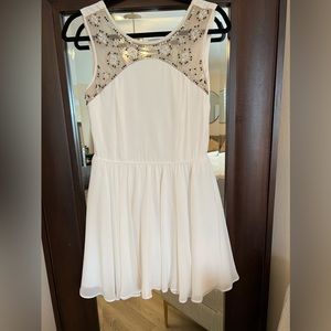 White dress with embellishments size 7
